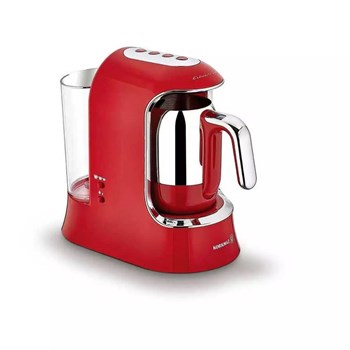 Korkmaz A862 Kahvekolik Aqua 700W 1.2 lt Kırmızı Krom Kahve Makinesi