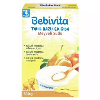 Bebivita 6+ Ay 300 gr Meyveli Sütlü Tahıl Bazlı Kaşık Maması