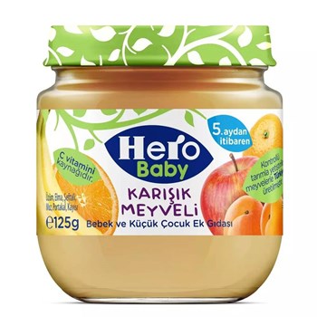 Hero Baby 5+ Ay 125 gr Karışık Meyveli Kavanoz Mama