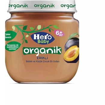 Hero Baby Organik Erikli 120 gr Kavanoz Maması