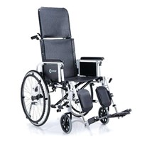 K9 Pvc Kumaş Sırt Yatar Manuel Tekerlekli Sandalye