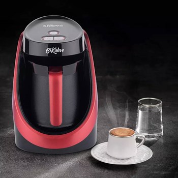 Stilevs BiKahve 600W 1000 ml 4 Fincan Kapasiteli Türk Kahvesi Makinesi Kırmızı