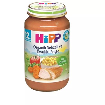 Hipp Organik Sebzeli Tavuklu Erişte Kavanoz Maması