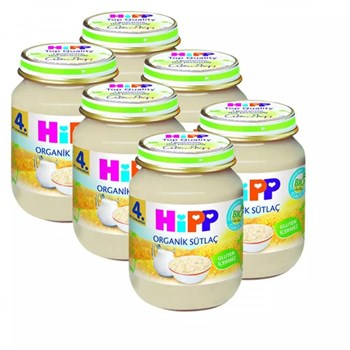 Hipp 4+ Ay 6x125 gr Organik Sütlaç Kavanoz Maması