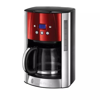 Russell Hobbs 23240-56 Luna 1000 Watt 1800 ml 14 Fincan Kapasiteli Kahve Makinesi Kırmızı