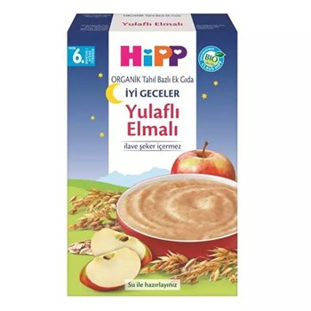 Hipp 6+ Ay 250 gr Organik İyi Geceler Elmalı Yulaflı Tahıl Bazlı Ek Gıda