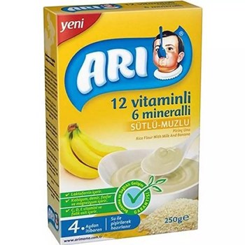 Arı 4+ Ay 12x250 gr Sütlü Muzlu Bebek Maması