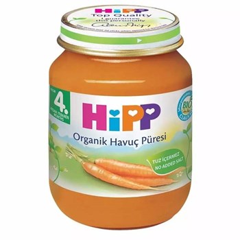 Hipp 4+ Ay 125 gr Organik Havuç Püresi Kavanoz Maması