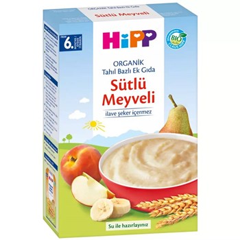 Hipp 6+ Ay 250 gr Organik Sütlü Meyveli Tahıl Bazlı Kavanoz Maması