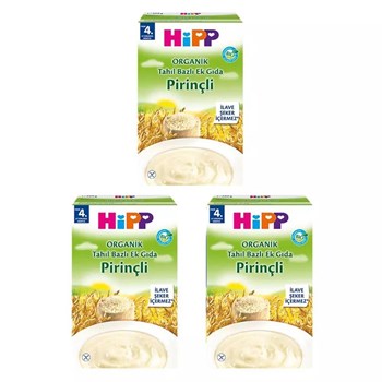 Hipp 4+ Ay 3x200 gr Organik Pirinçli Ek Gıda