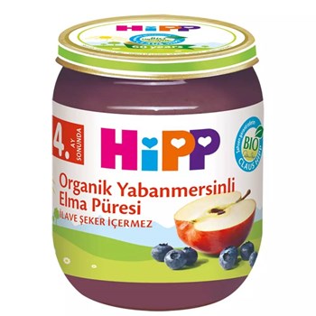 Hipp 4+ Ay 125 gr Yabanmersinli Elma Püresi Kavanoz Maması