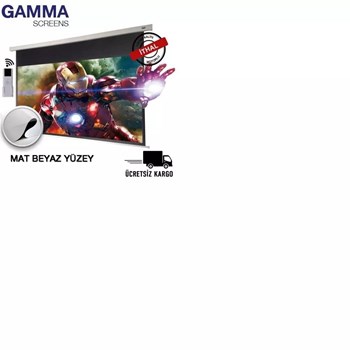 Gamma Screens Motorlu Beyaz 180x180 cm Projeksiyon Perdesi