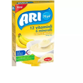 Arı Sütlü Muzlu 12 Vitaminli 6 Minarelli 125 gr Bebek Maması