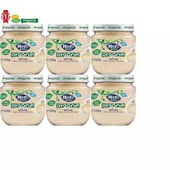 Hero Baby 6x120 gr Organik Sütlaç  Kavanoz Maması