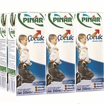 Pınar 1+ Yaş 6x200 ml Çocuk Devam Sütü