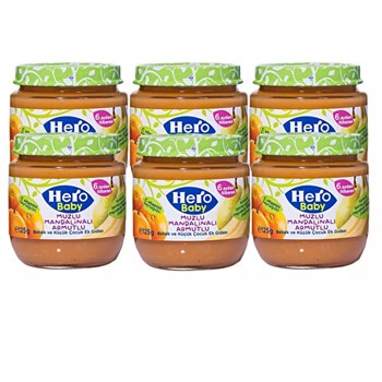 Hero Baby Muz Mandalina Armut 6x125 gr Kavanoz Maması