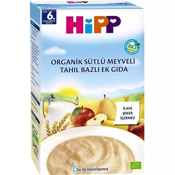 Hipp 4+ Ay 6x250 gr Çoklu Paket Organik Sütlü Meyveli Bebek Maması