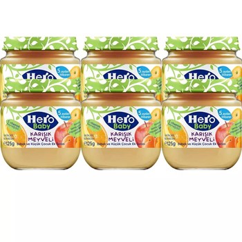 Hero Baby Karışık Meyveli 6x125 gr Kavanoz Maması