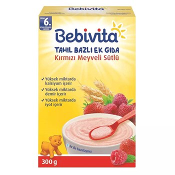 Bebivita 1 0-6 Ay 300 gr Kırmızı Meyveli Sütlü Ek Gıda