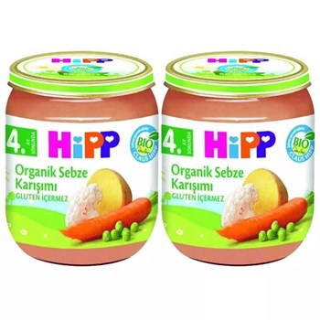 Hipp Organik Sebzeli Ve Tavuklu Erişte 2x220 gr Çoklu Paket Kavanoz Maması