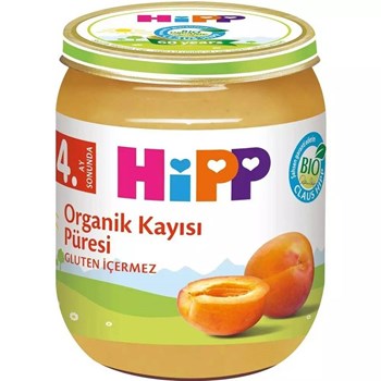 Hipp 4+ Ay 3x125 gr Organik Kayısı Püresi Kavanoz Maması