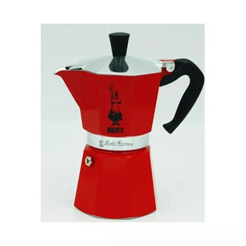 Bialetti 4943 6 Kişilik Kırmızı Moka Express Espresso Kahve Pişiricisi