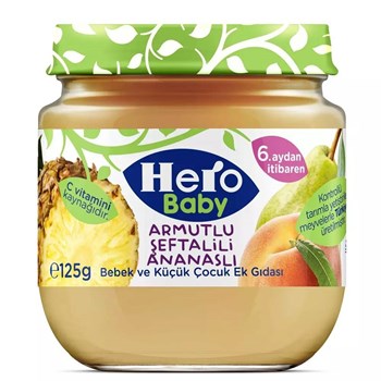 Hero Baby 6+ Ay 125 gr Armutlu Şeftali Ananaslı Kavanoz Mama