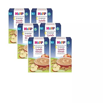 Hipp 6+ Ay 6x250 gr Organik İyi Geceler Yulaflı Elmalı Kaşık Maması