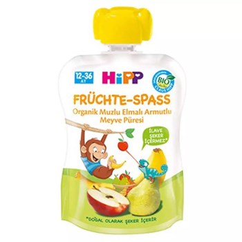 Hipp 12-36 Ay 90 gr Organik Armutlu Muzlu Elmalı Meyve Keyfi