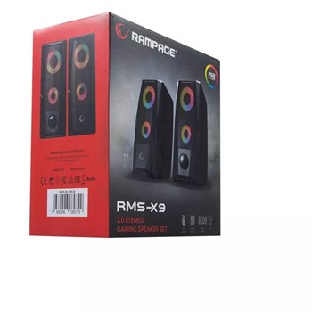 Rampage RMS-X9 2.0 RGB 6W RMS Gaming Speaker Işıklı Hoparlör