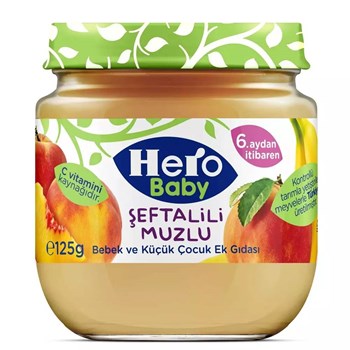 Hero Baby 6+ Ay 125 gr Şeftalili Muzlu Kavanoz Maması