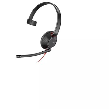 Poly Blackwire 5210 Siyah Kırmızı Headset Saç Bandı Kulaklık