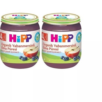 Hipp 4+ Ay 2x125 gr Organik Elma Püreli Kavanoz Maması