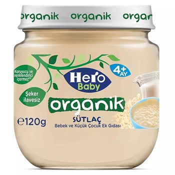 Hero Baby 4+ Ay 120 gr Organik Sütlaç
